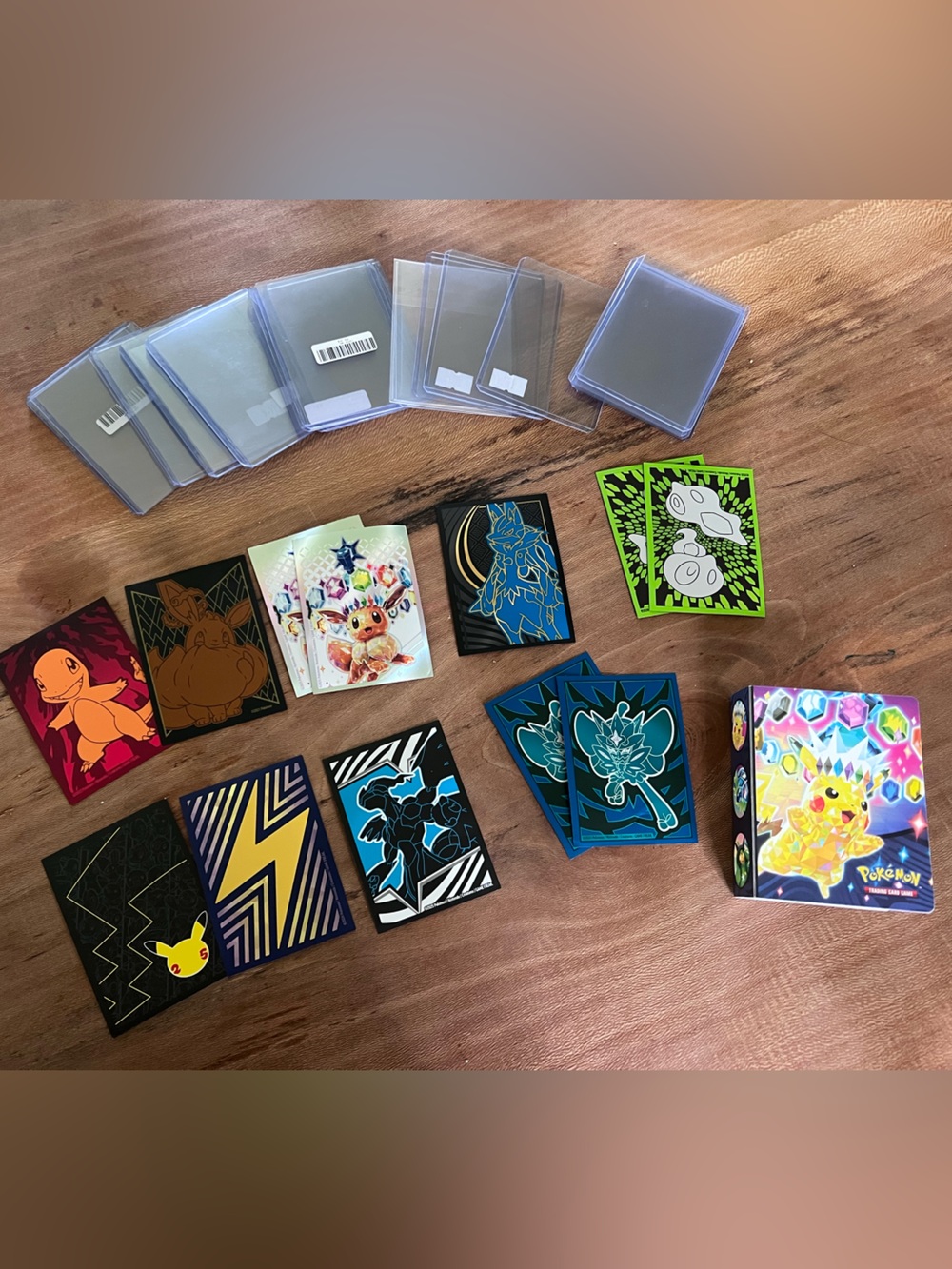 Pokémon Trading Cards Top Loader Sleeves & Storage Box - Multi Color Pikachu Set